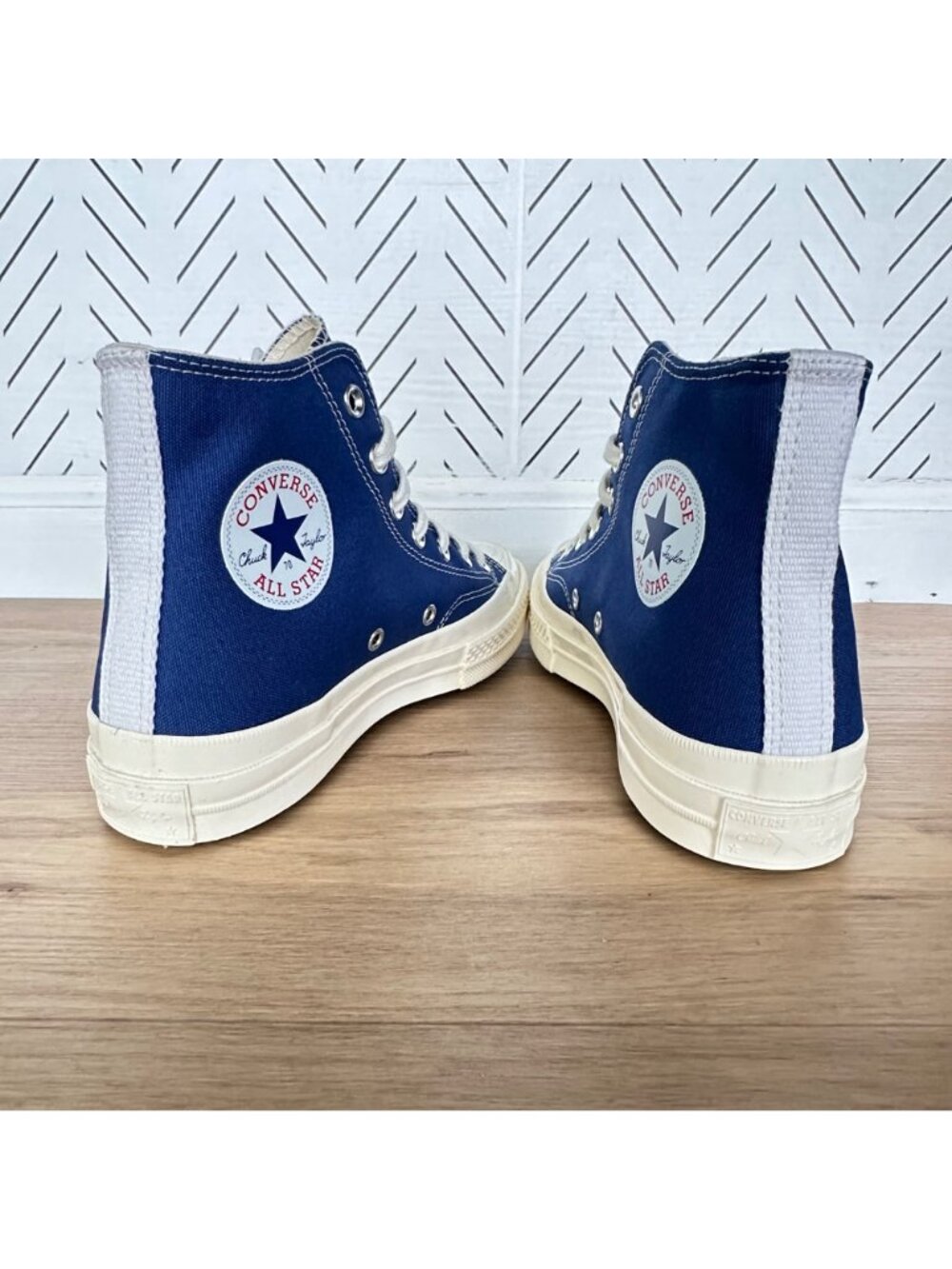 ✨Converse Chuck 70 Hi Comme Des Garçons Sz 6 Men's Shoes Sneakers Blue A08794C✨ - Picture 5 of 10